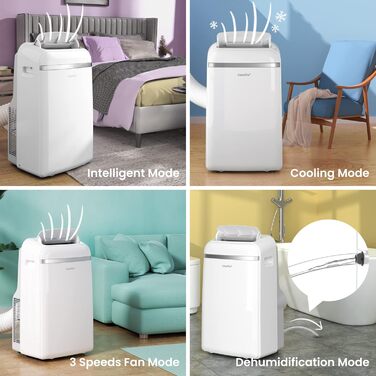 Мобільний кондиціонер Comfee Breezy Cool Pro 2.0, 7000 BTU (2kW), охолодження, вентиляція, осушення, керування через додаток, для приміщень до 68 м³