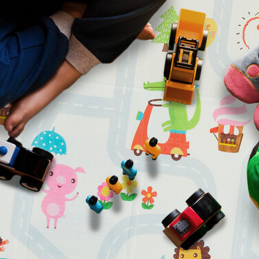 Relaxdays Foldable Play Mat with Animals