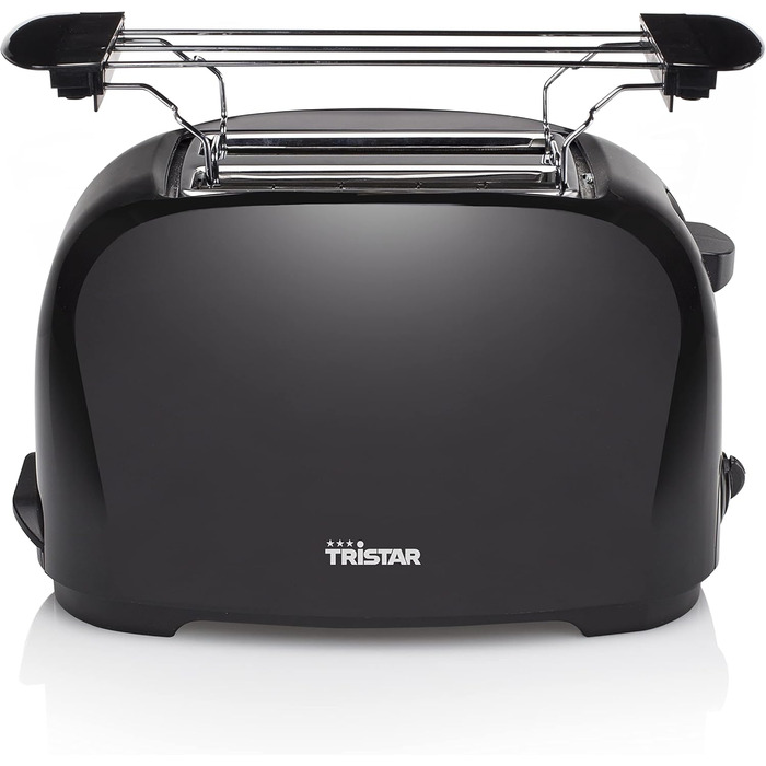 Тостер Tristar BR-1025: 6 рівнів підсмажування, підставка для тостів, знімний піддон для крихт, чорний