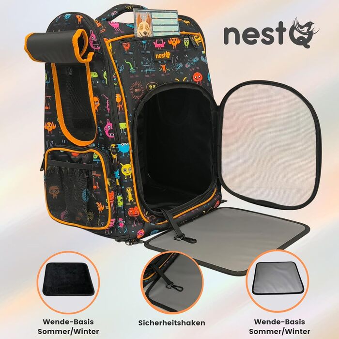 Рюкзак для собак та котів, до 5 кг, ергономічний, з вентиляцією, для подорожей (Помаранчевий)