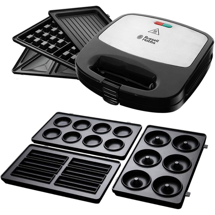 Електрична млинниця Russell Hobbs Fiesta, Ø30 см, антипригарна поверхня, 1000 Вт, для млинців, панкейків, буріто, з лопаткою та тісторозподілювачем, настільний гриль, модель 20920-56
