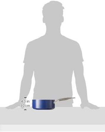 Набір посуду Blue Diamond Cookware Diamantstruktur Keramik Antihaft, 0.9 л, з кришкою та ручкою, не містить PFAS, для плити (не індукція), можна мити в посудомийній машині, можна використовувати в духовці