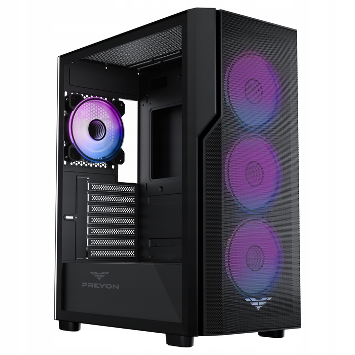 Корпус Preyon Nest Aero ARGB Midi Tower, чорний