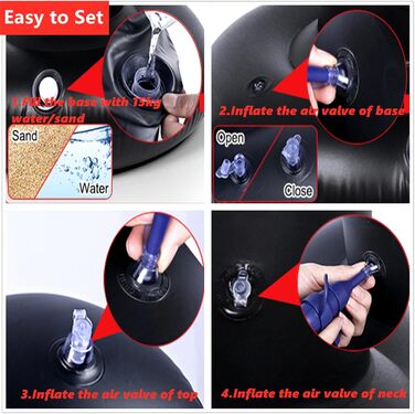 Дитячий боксерський мішок EIVONDA 160см з рукавичками та насосом для боксу, MMA, карате, таеквондо. Чорний