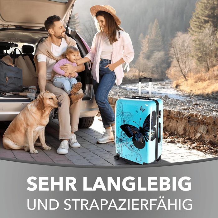 Чемодан Xonic Design: жорсткий корпус, 360° колеса, кодовий замок, полікарбонат. Розміри M, L, XL або набір (Butterfly, XL). XL Butterfly