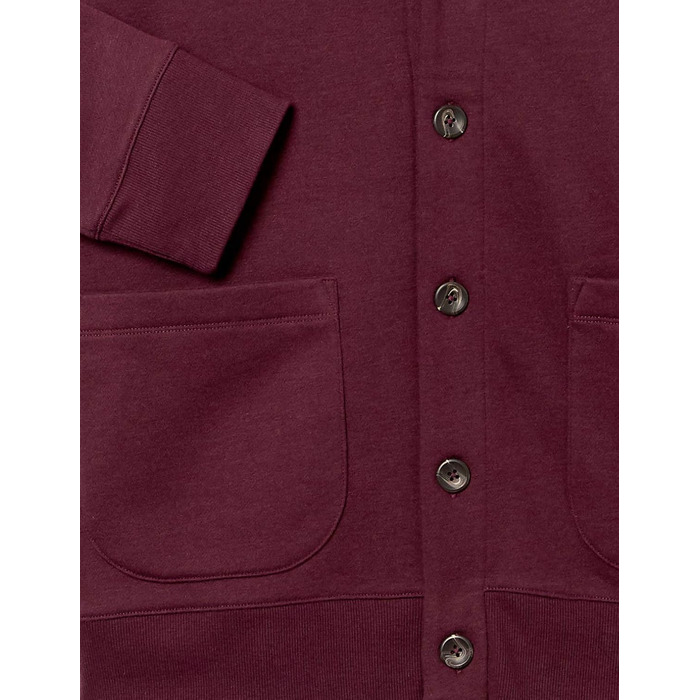 Чоловіча в'язана кофта Amazon Essentias з капюшоном та коміром-шарфом (XXL, Бордовий)