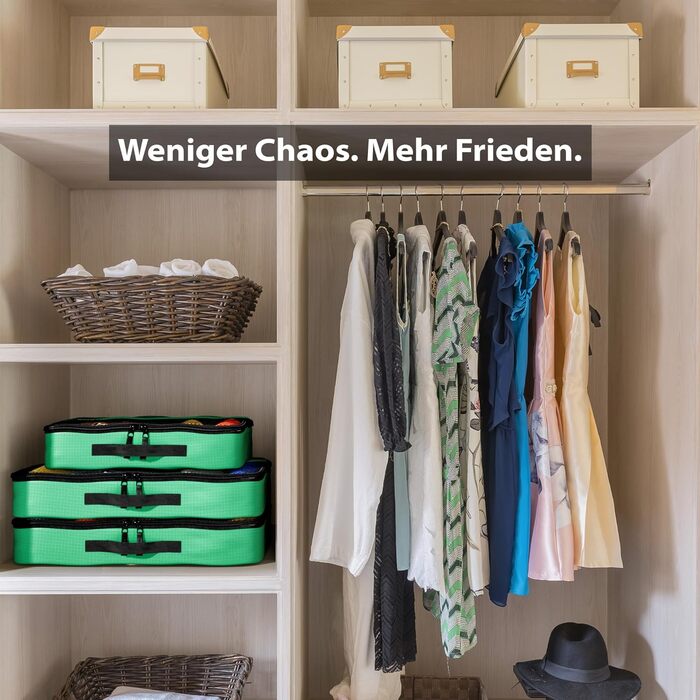 Органайзери для валізи OW-Travel: набір з 5 штук (2 середні, 3 великі) для зручної організації одягу в подорожах