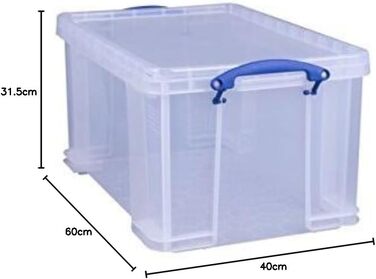 Really Useful Box 3 x 48 Liter - 60 x 40 x 31.5cm - transparent