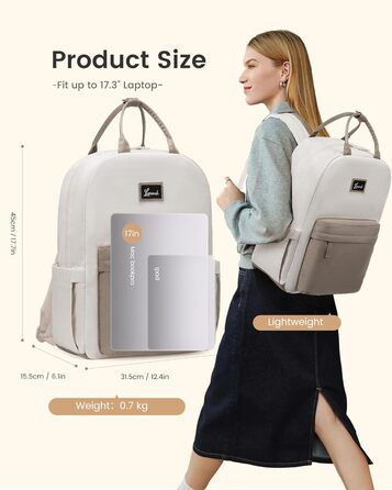 Стильний рюкзак LOVEVOOK для жінок: 15.6