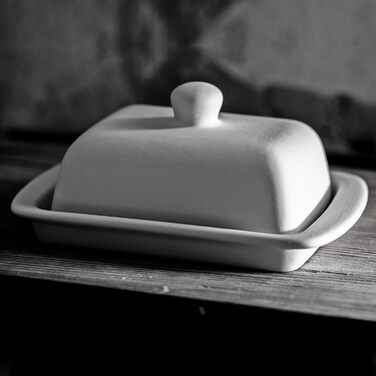 City to Cottage - Butterdose Keramik | Red and White | Polka Dots | Handmade | 250 gram ceramic butter dish with lid