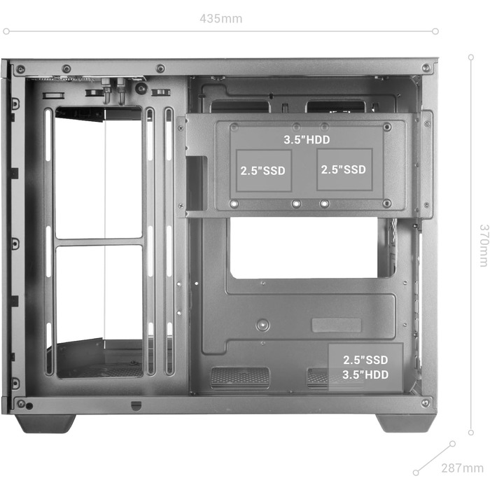 Корпус для ПК Mars Gaming MC-U3 ATX XL, білий, 3 ARGB вентилятори 120мм, загартоване скло, підтримка MicroATX/Mini-ITX