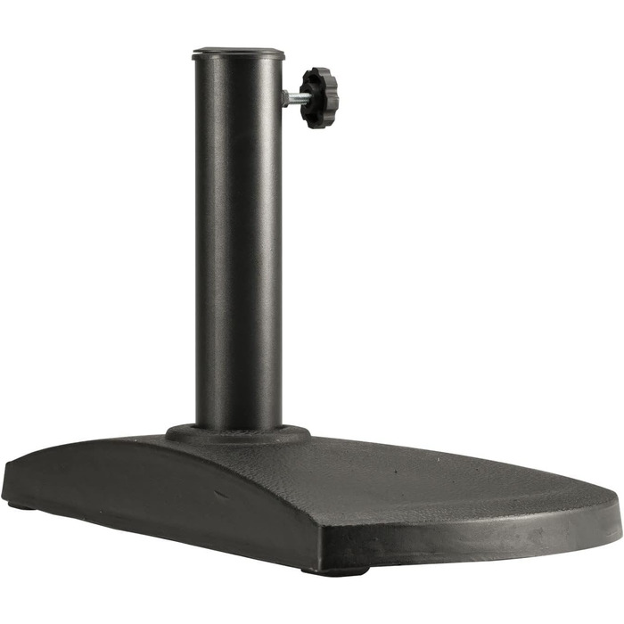 Paramondo Half-Round Umbrella Stand - Weatherproof umbrella stand with mast thickness 35-50 mm, including adapter, balcony stand, 9 kg, black