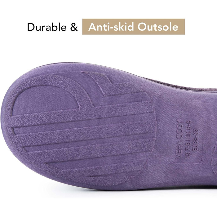 Жіночі тапочки VeraCosy двоколірні, м'які, зручні, в'язані, з пам'яті піною, з антиковзким покриттям