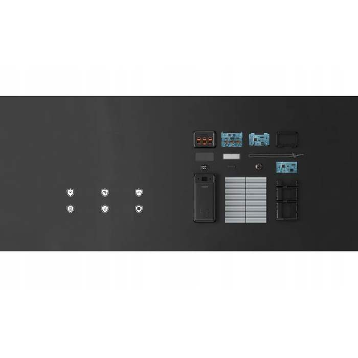 Потужний павербанк Veger Tank Lite (W5001) 50000 mAh, PD QC3.0 5A 22.5W, чорний