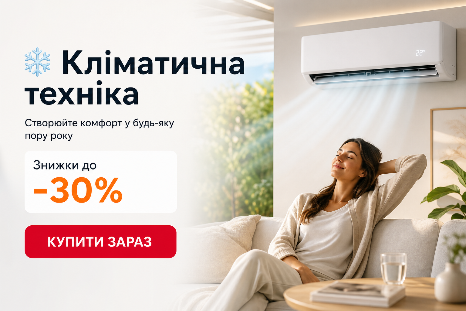❄️ Кліматична техніка — знижки до -30%