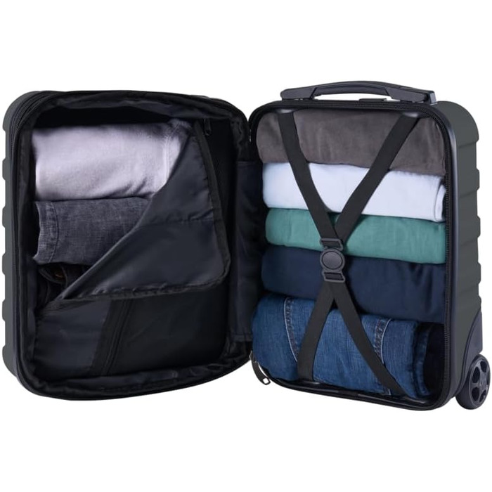 Тролей-валіза Cabin Max Anode 40x30x20 см Hardscalen, 24 л, для ручної поклажі, Wizz Air, сірий