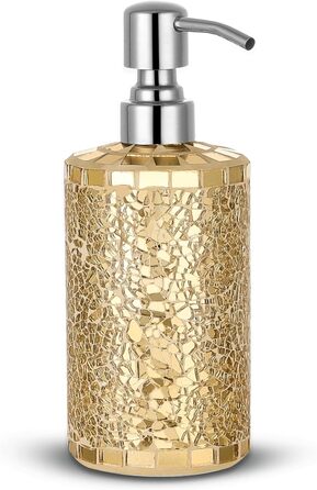 Набір аксесуарів для ванної кімнати, 4 шт., золотий, з дозатором мила, скляницями для ватних паличок, тримачем для зубних щіток та мильничкою