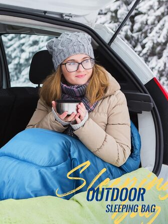 Сплячий мішок Forceatt 4 сезони: зимовий, ковдровий, для кемпінгу, подорожей, фестивалів, 2.4 кг