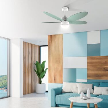 Стельовий вентилятор Cecotec EnergySilence Aero 4260 42 дюйми, LED, пульт, 6 швидкостей, м'ятний