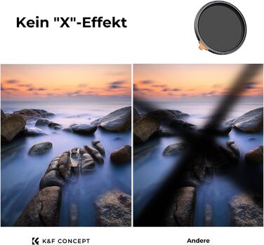 Фільтр нейтральної сірої ND K&F Concept Nano-X True Color Variabler 55mm (ND2-32, 1-5 ступенів)