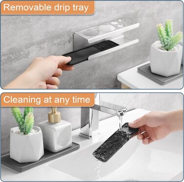 Тримач для електричної зубної щітки, нержавіюча сталь, настінний, без свердління (сріблястий)