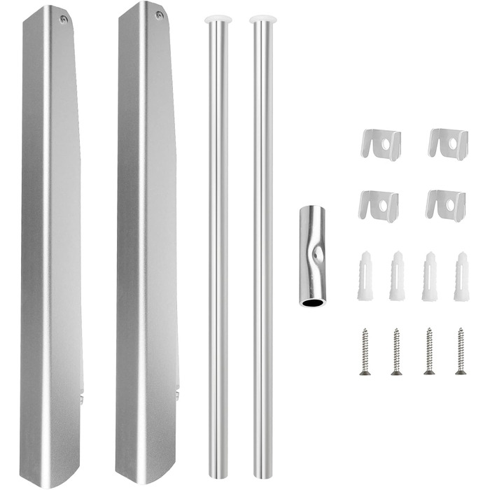 LIVEHITOP Folding Wall Clothes Rack 2 Pack Space-Saving Aluminum Clothes Hooks with Rod and Clothes Hanger Hooks Holder for Bedroom Bathroom Balcony Indoor Outdoor
