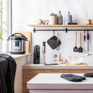 Стаціонарний блендер MasterChef Stabmixer 3-в-1 з нержавіючої сталі: блендер, міксер, вспениватель молока. 400W, 2 швидкості, миється в посудомийній машині