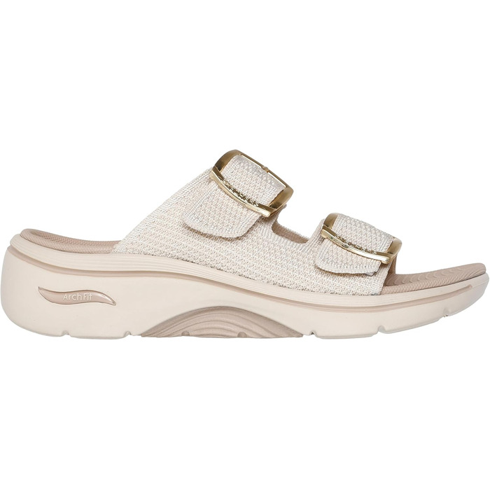 Skechers On The Go Go Walk Arch Fit 2.0 Chloe – жіночі сандалі-шльопанці 40 EU бежевого кольору