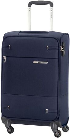 Середня розширювана валіза Samsonite Base Boost Spinner 66 см, 67,5/73,5 л, чорна/синя, на 4 колесах