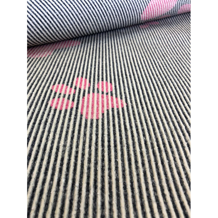 Килимок для собак Elropet Vetbed - преміум якість, 22 мм, для малих та великих собак. Розміри S/M/L (M 100x80 см, темно-сірий + рожева лапка)