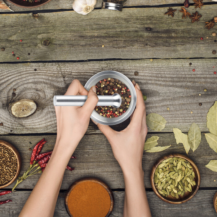 Ступка Relaxdays з нержавіючої сталі pestle