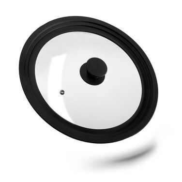Relaxdays 26-30 cm Pot Lid with Silicone Edge
