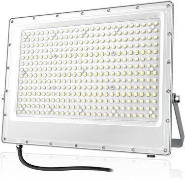 LED Floodlight Outdoor 150W, 15000LM Super Bright LED Floodlight, 6000K Cool White Spotlight IP65 Waterproof Floodlight Outdoor Spotlight for Garden, Terrace, Garage, Workshop, Sports Field (300 Watt)