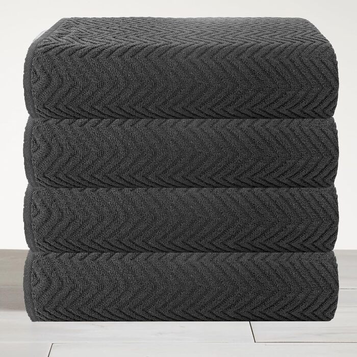 Рушники Casa Copenhagen Bora Bora: комплект з 4 шт. з бавовни, 76x152 см, для басейну, душу та пляжу. Яскраві кольори: рожевий, червоний, жовтий, блакитний (сірий). Дизайн Данії.