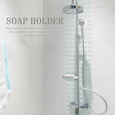 Тримач для мила Nikou на душову штангу, регульований, ABS, для душу, діаметр отвору 25 мм