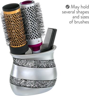 Набір аксесуарів для ванної кімнати Creative Scents – білий та сірий (4 шт.) | Семифікатор, мильниця, тримач для зубних щіток, чашка