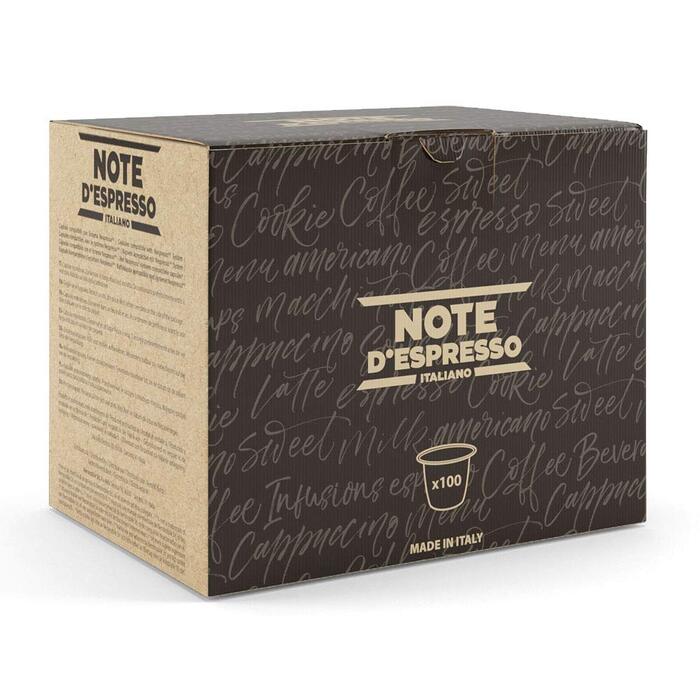 Капсули для кави Note D'Espresso зі смаком шоколаду, сумісні з Nespresso, 100 шт