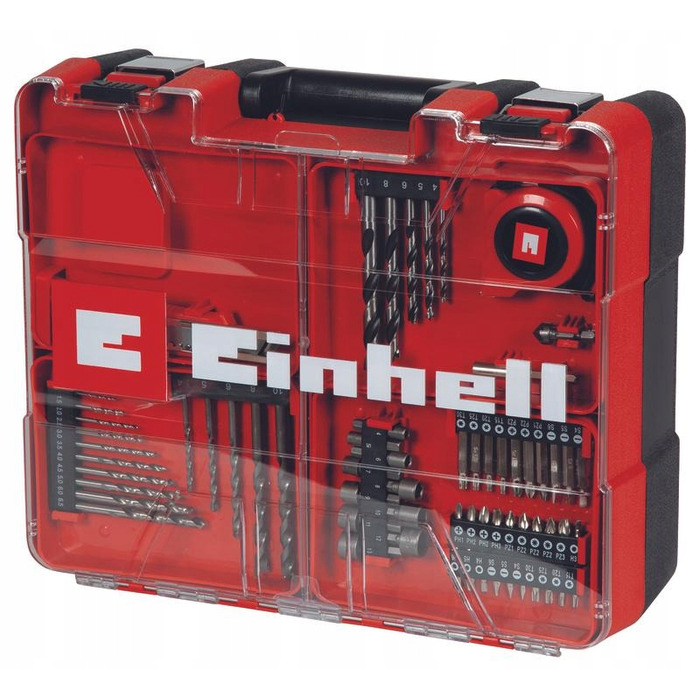 Дриль-шурупокрут Einhell TE-CD 18/2 18 V з 2-ма АКБ по 2Аг та набором із 64 аксесуарів