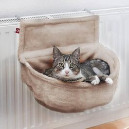 Котівець - м'який лежак на радіатор для котів | Білий | З регульованими перемичками (Бежевий)