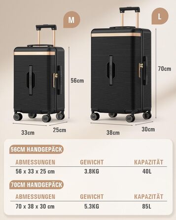 Чемодан Joyway ABS з жорсткою оболонкою, ручний багаж 56 см, з TSA замком, білий