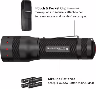 Ліхтарик Ledlenser P7 SE LED, 500 люмен, фокусування, 320 м, 25 годин, стробоскоп, батарейковий