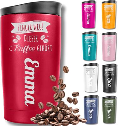 Термокружка KUINEA для кави та чаю, 350 мл, нержавіюча сталь, з невеликим клапаном, зелена, BPA-free