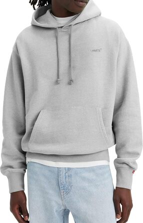 Чоловічий капюшонний світшот Levi's Authentic, сірий світло-сірий (XS)