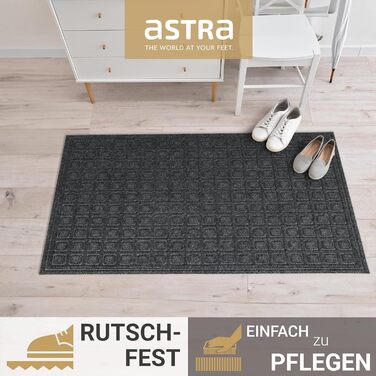 Набір килимків прикладників Astra для вулиці та вхідної зони, протиковзні та стійкі до погоди, 45x75 см, антрацит (2 шт.)