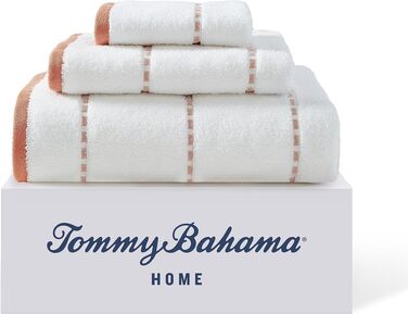 Набір махрових рушників для ванної Tommy Bahama з м'якої бавовни, 3 предмети, колір Ridley Solid Orange
