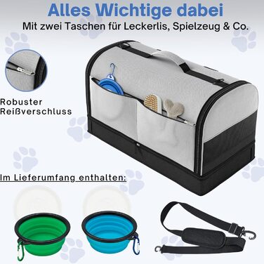 Транспортна сумка Smart-Planet® для котів та собак до 8 кг, 50x30x30 см, знімний піддон, зручний ремінь для перенесення