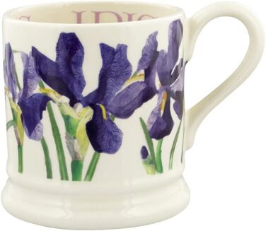 Emma Bridgewater Large Mug 1/2 Pint, Ceramic Coffee Cup Large - Stoneware Mug, Cappuccino, Latte, Coffee, Tea Cup - Beautiful Mugs, Birthday Gift - Blue Iris Coffee Mug