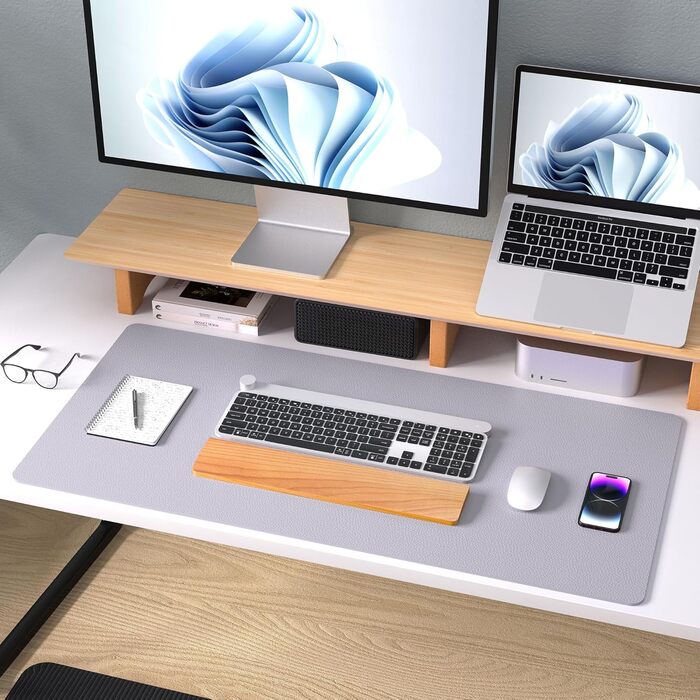 Підкладка під клавіатуру та мишу Aothia, 91x43 см, Lavendel Rauchig (димний лаванда)