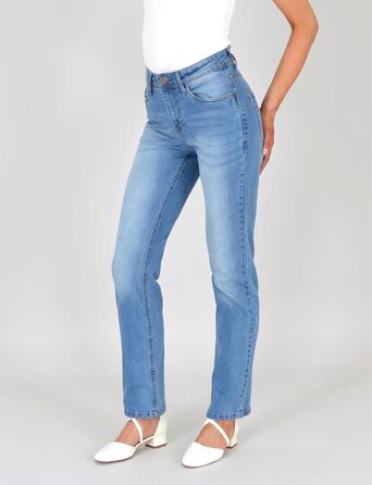 Джинси ESRA жіночі прямі з високою талією, еластичні, модель J735 (розмір 34)