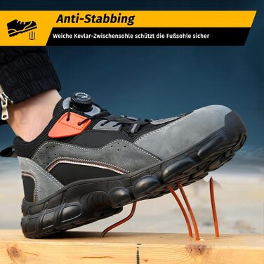 Черевики робочі чоловічі S3 Explorer 3.0. Легкі спортивні черевики, антипрокольні та антиударні. Модель F683, чорний (36 EU)